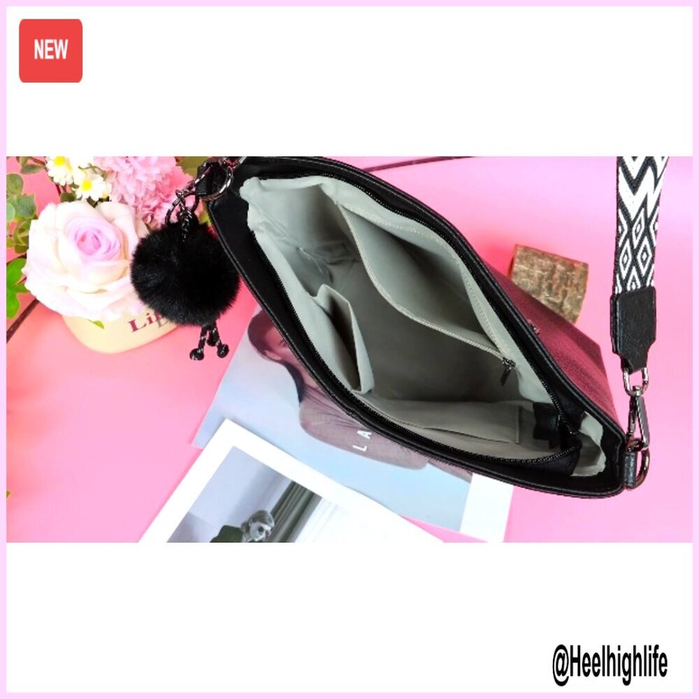 Vegan Leather Crossbody Bag Adjustable Strap Hobo Purse Minimal Chic Trendy - Picture 7 of 7